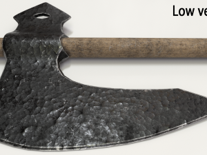 old hammered axe 3D Model