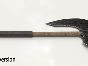 old hammered axe 3D Model