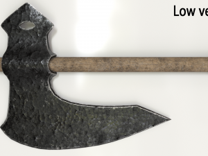 old hammered axe 3D Model