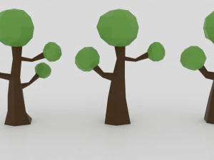 low poly island scene 3D Model