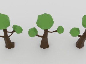 low poly island scene 3D Model