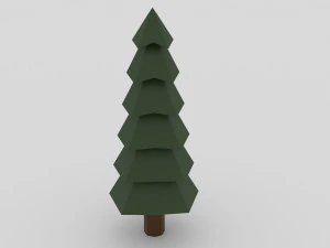 low poly island scene 3D Model
