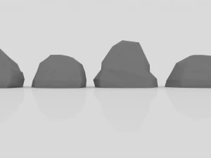 low poly island scene 3D Model