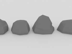low poly island scene 3D Model