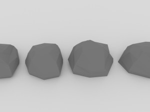 low poly island scene 3D Model