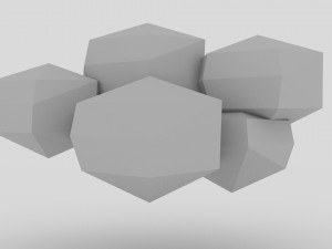 low poly island scene 3D Model