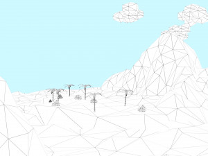 low poly tropical island 3D Model