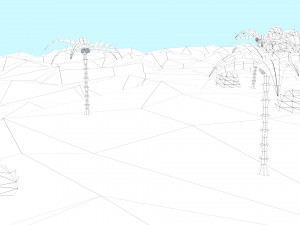 low poly tropical island 3D Model
