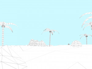 low poly tropical island 3D Model