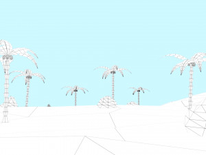 low poly tropical island 3D Model