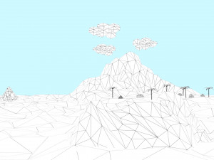 low poly tropical island 3D Model