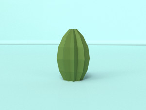 low poly oasis 3D Model