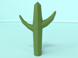 low poly oasis 3D Model