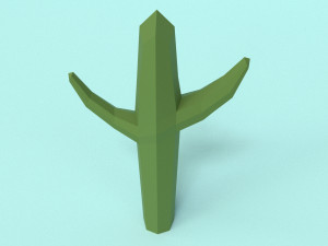low poly oasis 3D Model