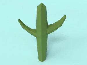 низкополигональный оазис 3D Модель