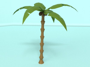 low poly oasis 3D Model