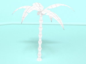 low poly oasis 3D Model