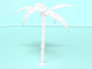 низкополигональный оазис 3D Модель