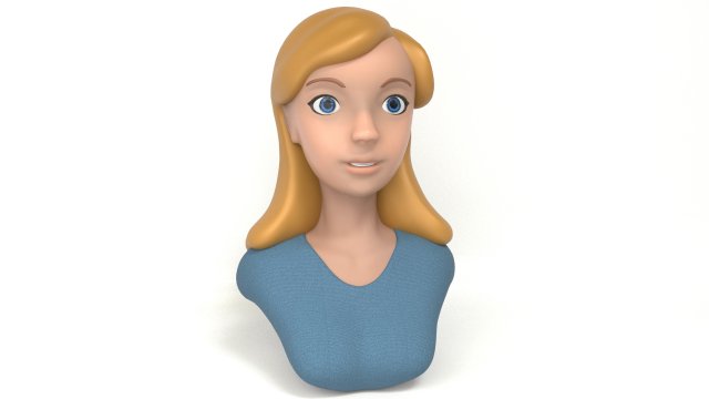zgirl bust 3D मॉडल .c4d .max .obj .3ds .fbx .stl .blend 