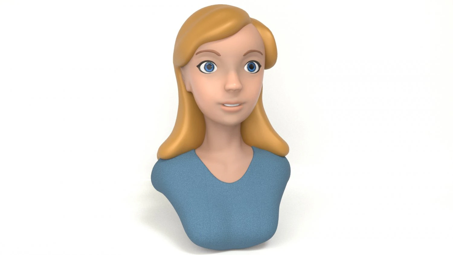 zgirl bust 3D Model .c4d .max .obj .3ds .fbx .stl .blend 