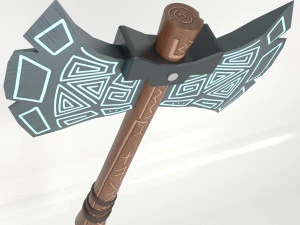 hache runique Modèle 3D