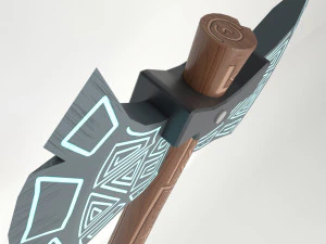 hache runique Modèle 3D