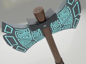 hache runique Modèle 3D