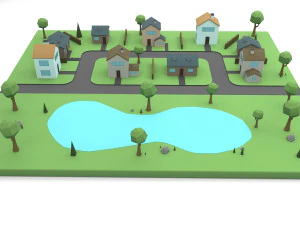 piccola citt&agrave; Modello 3D