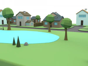 small town 3D Model