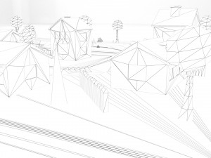 small town Modello 3D