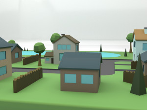 small town Modello 3D