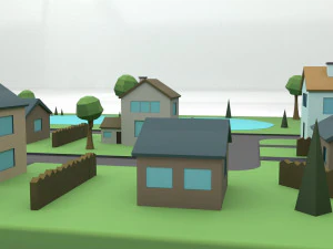 small town 3D Model