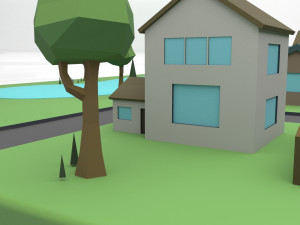small town Modello 3D