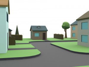 small town Modello 3D