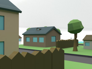 small town Modello 3D