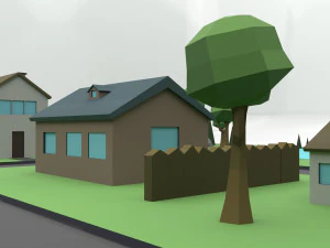 small town 3D Model