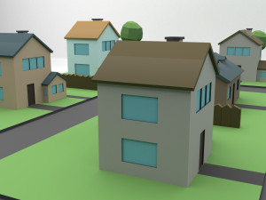 small town Modello 3D