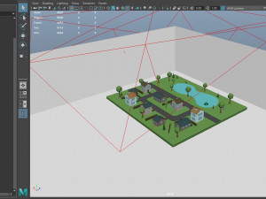 small town Modello 3D