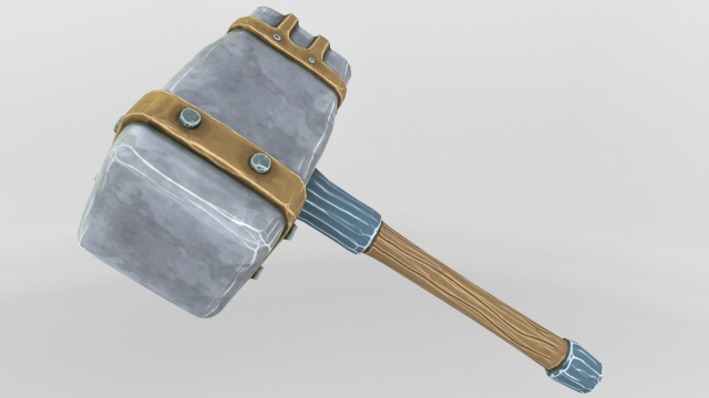 ancient hammer Modello 3D .c4d .max .obj .3ds .fbx .stl .blend 