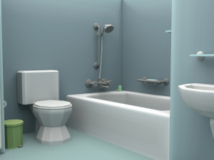 cartoon bathroom 3D 모델