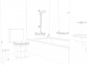 cartoon bathroom 3D 모델