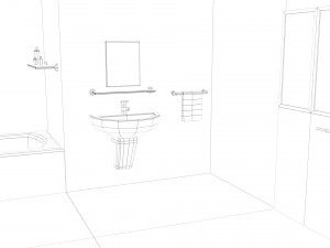 cartoon bathroom 3D 모델