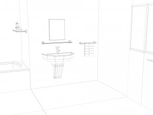 cartoon bathroom 3D Model