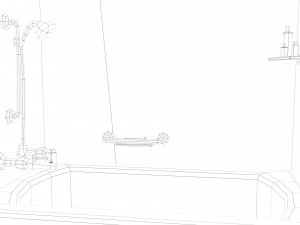 cartoon bathroom 3D 모델