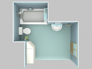 cartoon bathroom 3D 모델