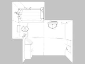 cartoon bathroom 3D 모델