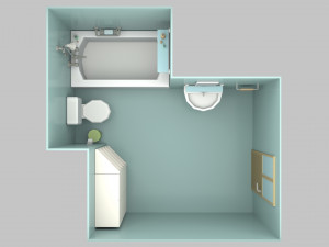 cartoon bathroom 3D 모델