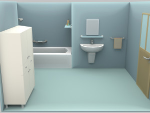 cartoon bathroom 3D 모델