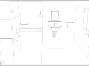 cartoon bathroom 3D 모델