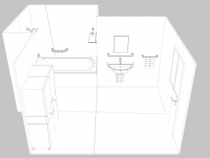 cartoon bathroom 3D 모델